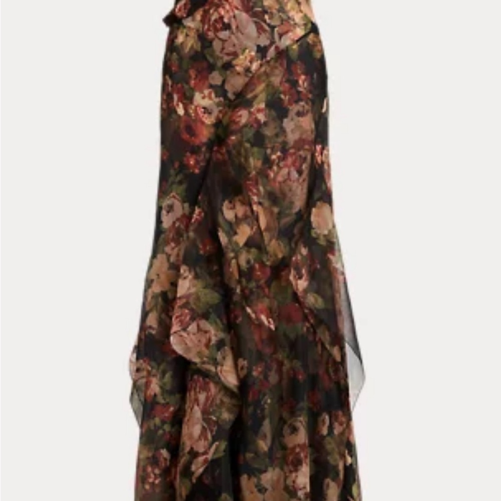 Ralph Lauren Purple Label Brienne Crinkle Chiffon Evening Dress - zipper broken - Picture 4 of 12